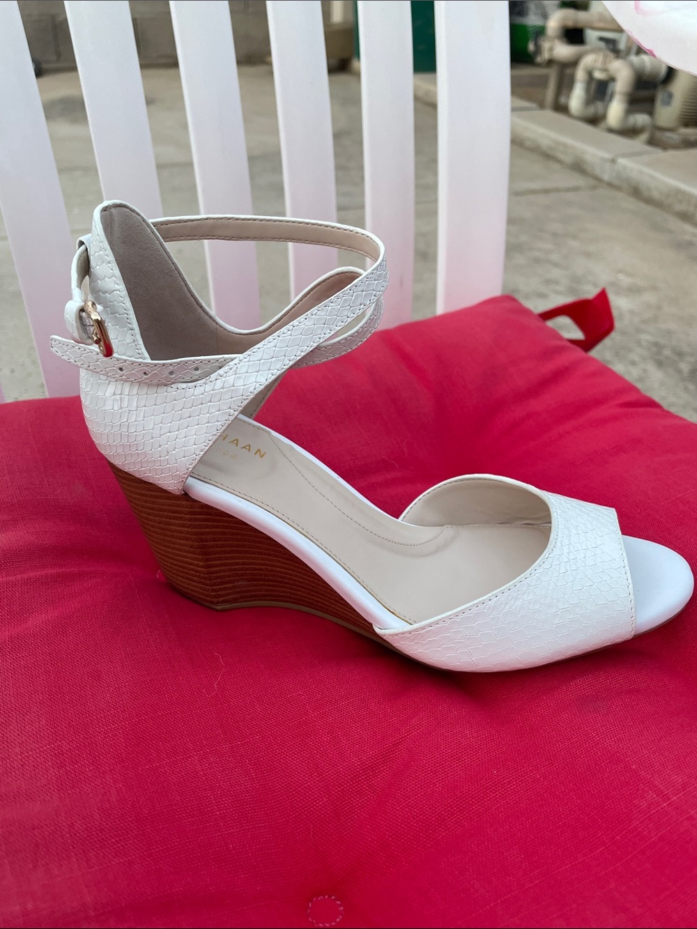 NEW Cole Haan Sadie Grand Open Toe Wedge Sandal 3 inches Pump